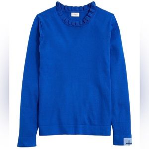 *NWT* J. Crew Ruffleneck Sweater | Royal Blue